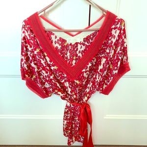 MM Couture tie waist blouse size small